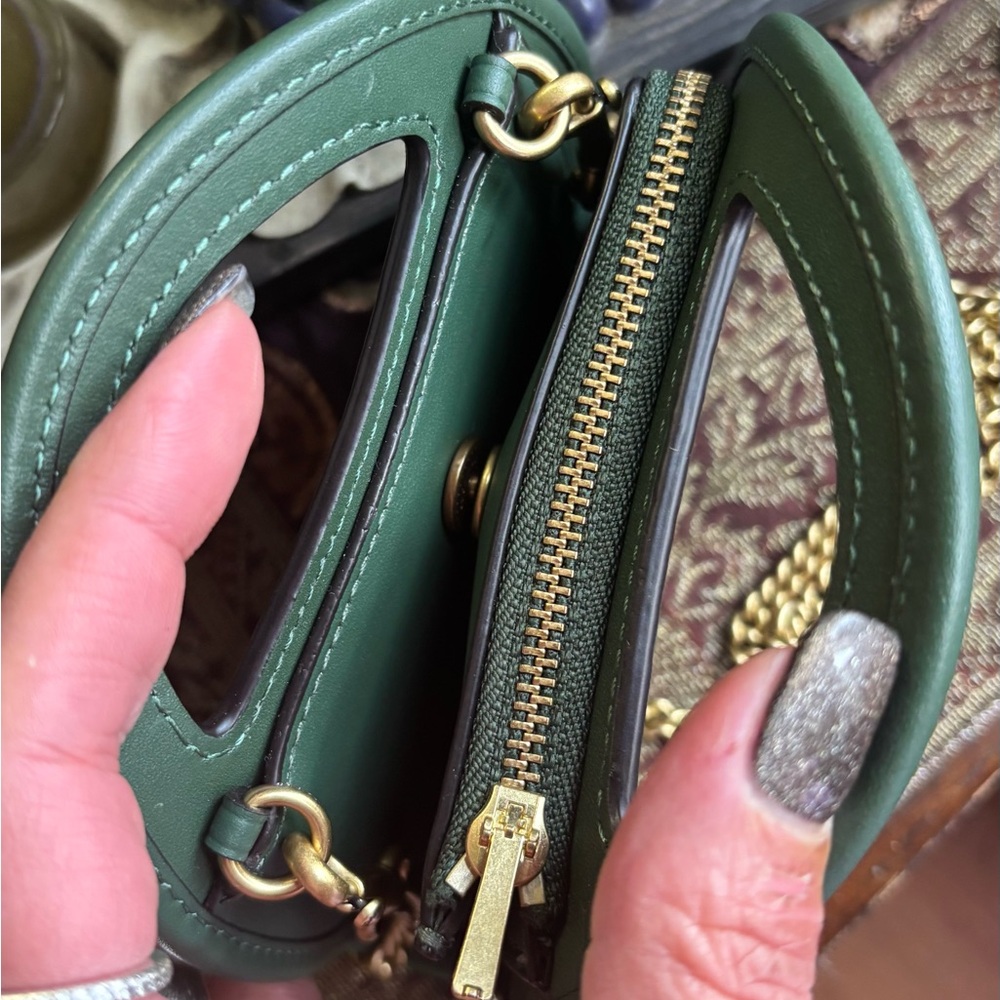 Authentic COACH 1941  Glovetanned leather Chain Shoulder Bag/Wallet/clutch - Picture 3 of 13